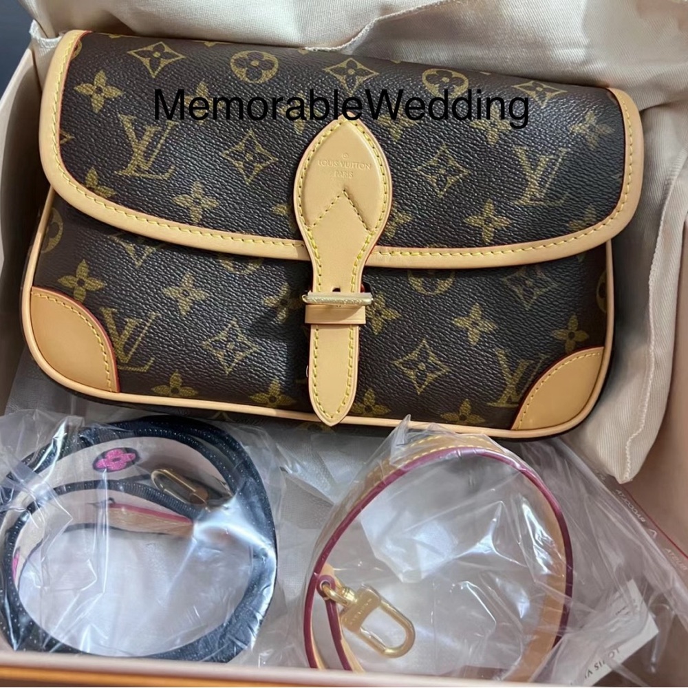 Authenticated Like New Diane Monogram Sachet, not used before price firm
